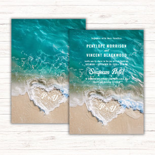 Invitation au mariage sur la plage