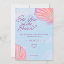 Invitation au mariage sur la plage