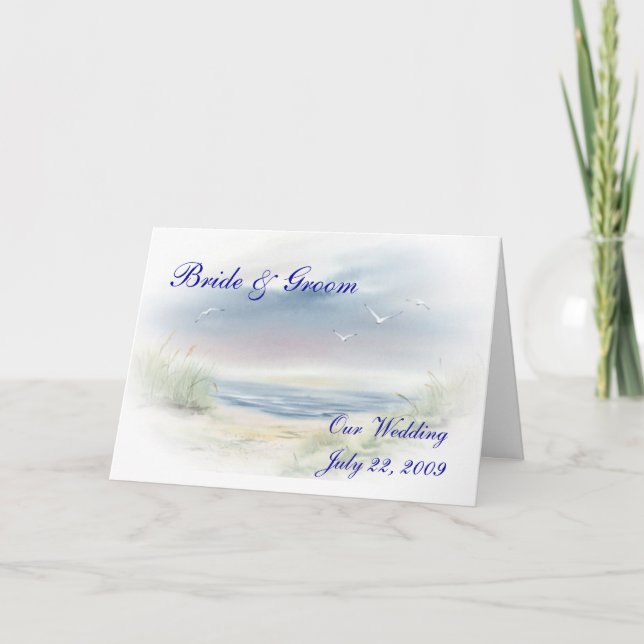 Invitation au mariage sur la plage (Devant)
