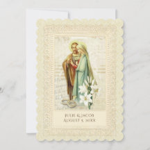 Invitation au mariage traditionnel catholique