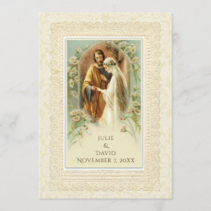 Invitation au mariage traditionnel catholique