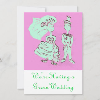 Invitation au mariage vert