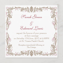 Invitation au mariage vintage