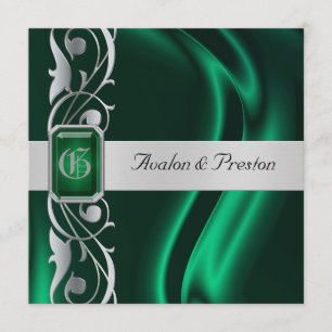 Invitation au Marquis Emerald Silk Green Jewel