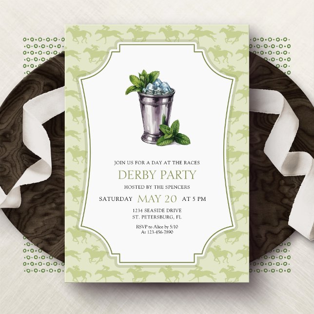Invitation au Mint Julep de la Fête du Derby (Créateur téléchargé)