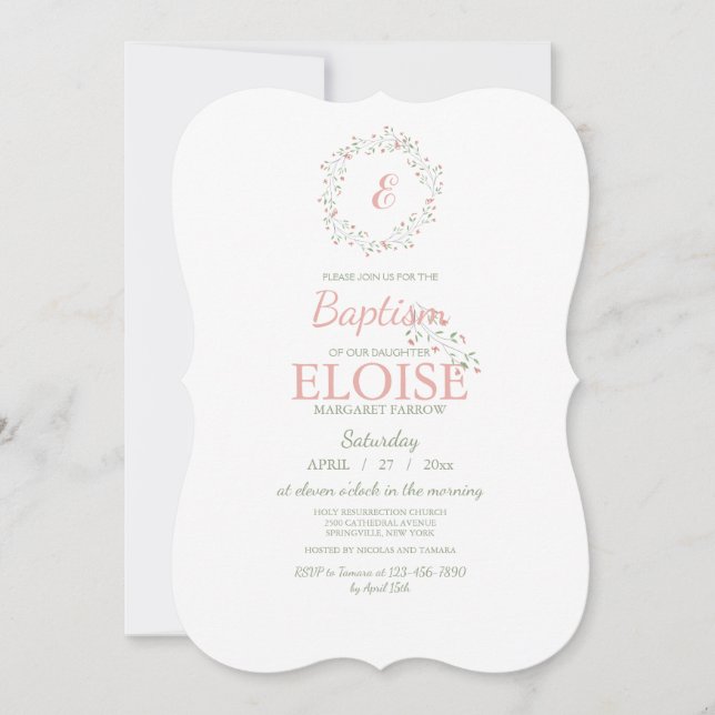 Invitation au monogramme béni (Devant)