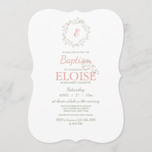 Invitation au monogramme béni