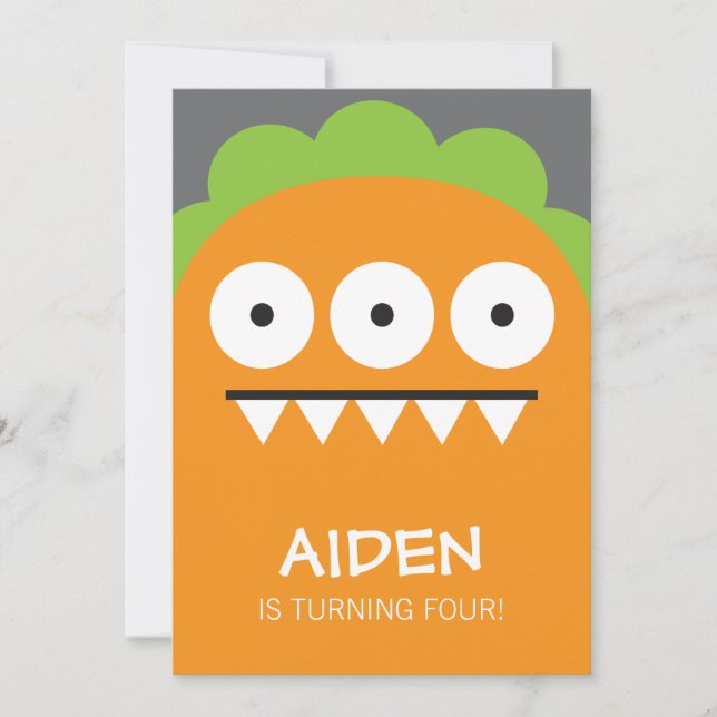 Invitation au Monstre d'Orange (Devant)