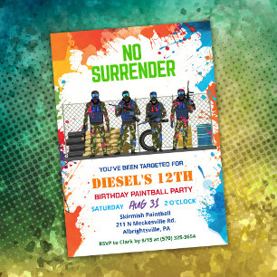 Invitation au Paintball ethnique afro-américain