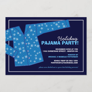 Invitation au Pajama Party de Noël