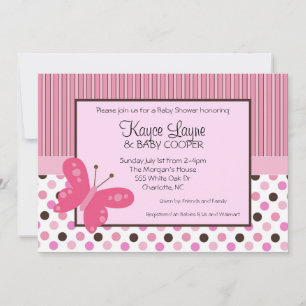 Invitation au papillon des bandes et des points