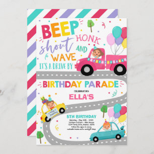 Invitation Au Parade D'Anniversaire Parade Rose