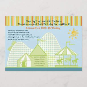 Invitation au parc d'attractions