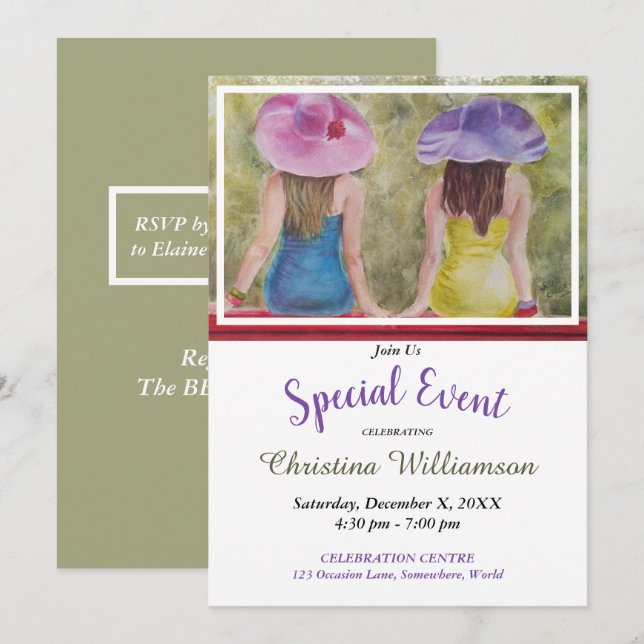 INVITATION AU PARTI DU BANC ROUGE DANS LE PARC (Devant / Derrière)