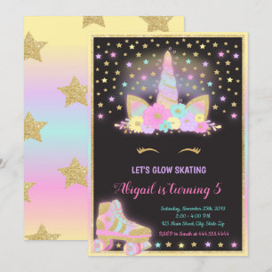 Invitation Au Patinage À Roulettes De Lueur De L'U