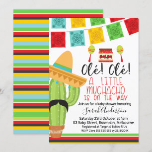 Invitation au petit Baby shower Muchacho Fiesta