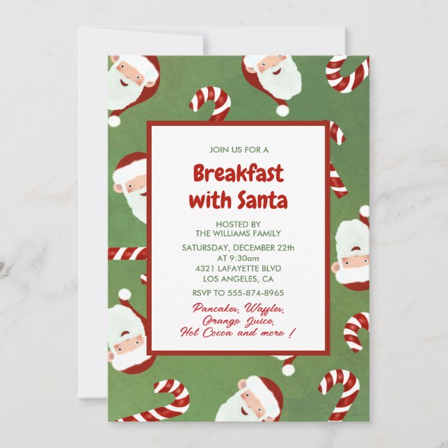 Invitation au petit-déjeuner de Noël avec le Père  (Devant)