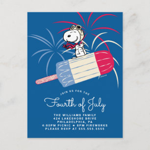 Invitation au pique-nique du 4 juillet de Peanuts