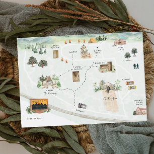Invitation au plan d'itinéraire du camping Sunset 