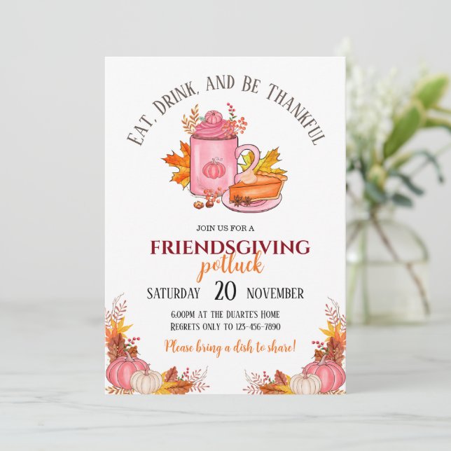 Invitation au potluck de Friendsgiving (Debout devant)