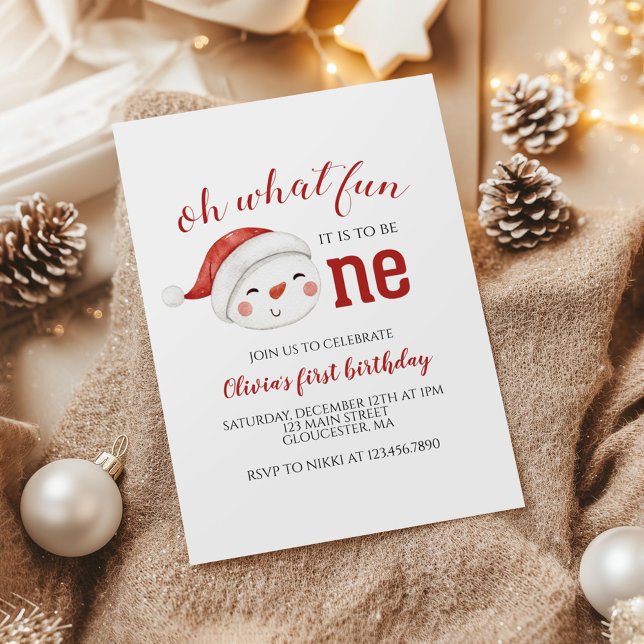 Invitation au premier anniversaire de Bonhomme de  (Créateur téléchargé)