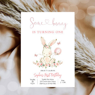 Invitation au premier anniversaire de Bunny