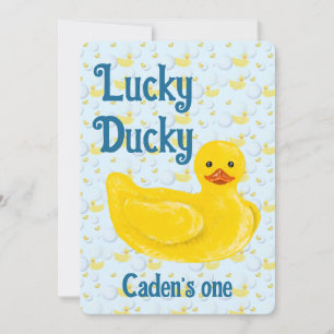 Invitation au premier anniversaire de Lucky Ducky