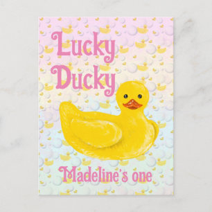 Invitation au premier anniversaire de Lucky Ducky