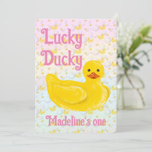 Invitation au premier anniversaire de Lucky Ducky