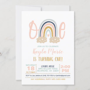 Invitation au premier anniversaire de Rainbow - Gi