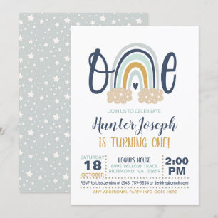 Invitation au premier anniversaire de Rainbow mode