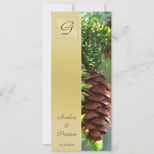 Invitation au Programme Monogramme de Pinecone d'h (Devant)