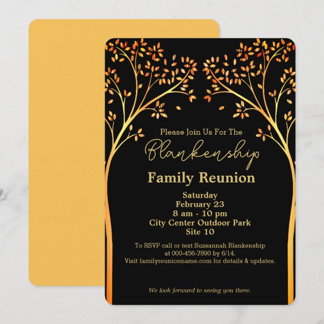Invitation au rassemblement de la famille du Golde (Devant / Derrière)