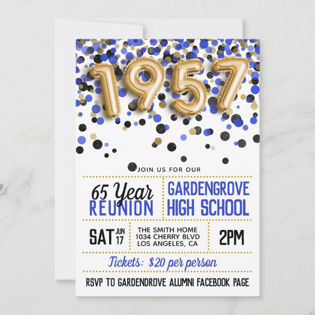 Invitation au rassemblement des anciens du lycée d (Devant)