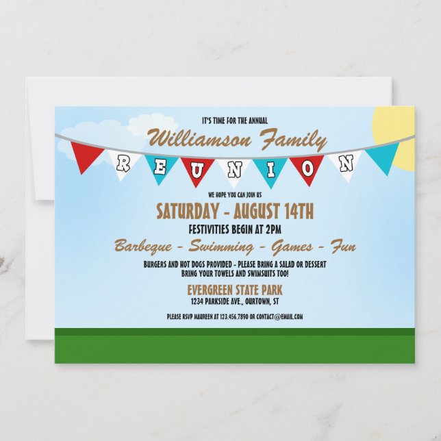 Invitation au rassemblement familial d'été (Devant)