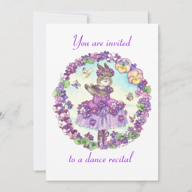 invitation au récital de danse (Devant)