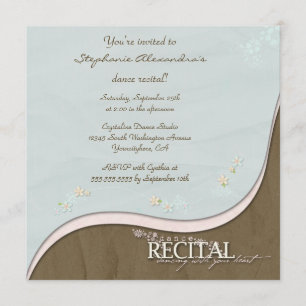 Invitation au récital de danse de la fille aux fle