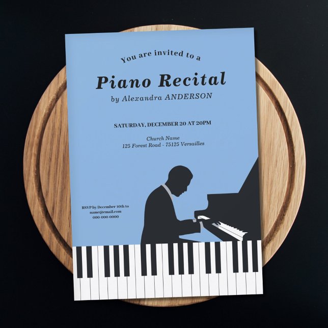 Invitation au récital de musique pour piano (Piano Music Recital Invitation)