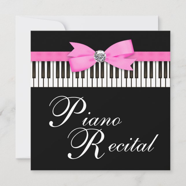 Invitation au récital des touches de piano roses e (Devant)