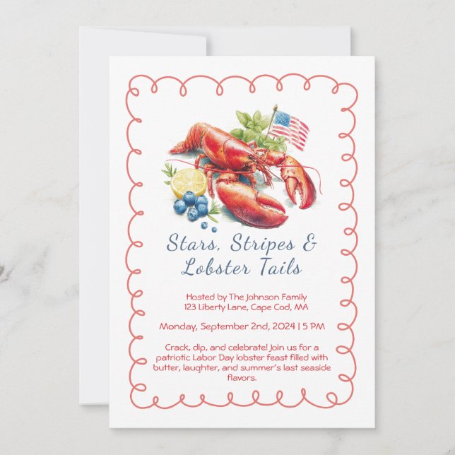 Invitation au Repas de Homard du Labor Day – Mer P (Devant)
