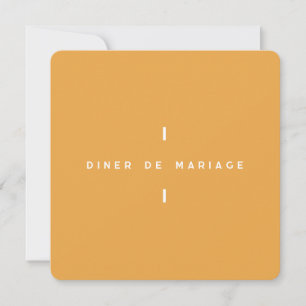 Invitation au repas de mariage Colorus