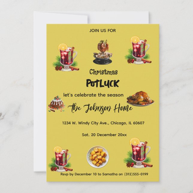 Invitation au repas de Noël (Devant)