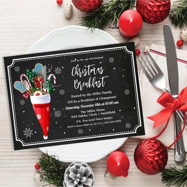 Invitation au repas de petit-déjeuner de Noël pour (Créateur téléchargé)