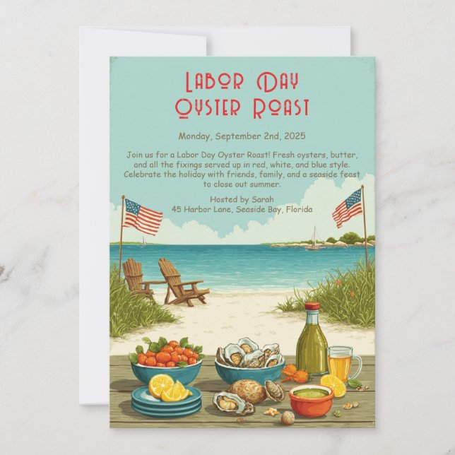 Invitation au Repas d'Huîtres de la Fête du Travai (Devant)