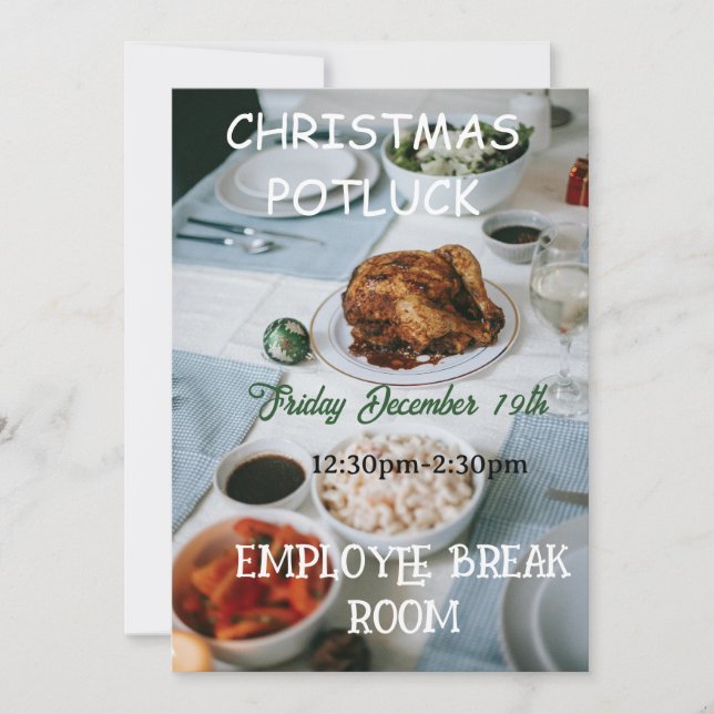 Invitation au repas-partage de Noël (Devant)