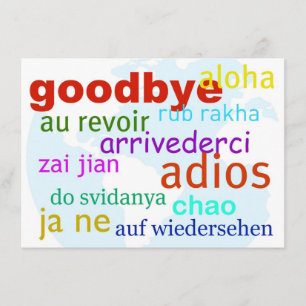 Invitation Au revoir