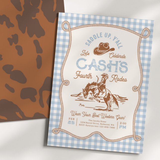 Invitation au Rodéo de la Corde à Carreaux Bleus (Créateur téléchargé)