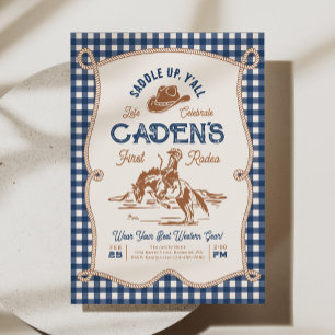 Invitation au Rodéo de la Corde à Carreaux Navy