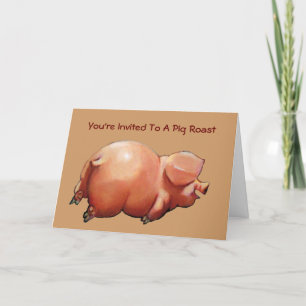 Invitation Au Rôti De Cochon : Peinture De Joyeux