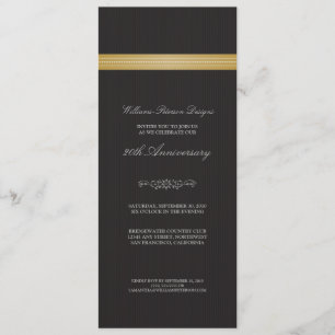 Invitation au ruban d'événements d'entreprise (or)